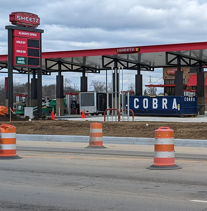 Cobra Roll Off dumpsters are commonly found around our area, being used for a variety of commercial construction projects.