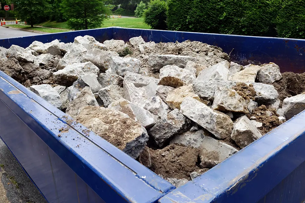 Concrete, Asphalt, and Heavy Debris Dumpster Rentals
