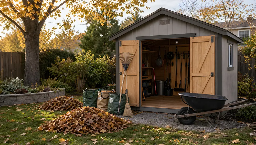 Shed cleanout during late summer in Northeast Ohio