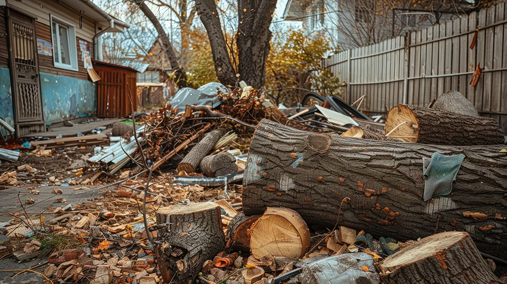 Storm Damage Cleanup with a Dumpster in Ohio